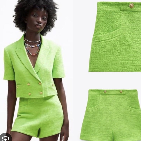 ✨Brand new Zara Textured tweed High waisted shorts ✨ - Picture 3 of 3